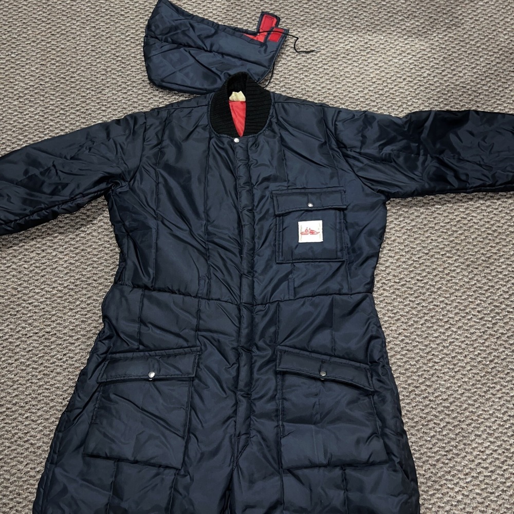 Skagway Sportsmans Garment Coveralls Chevy Snowmobile Suit Size XL Navy Blue